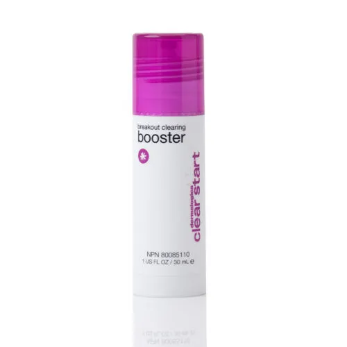breakout clearing booster 30ml - This fast-acting booster, formulated with Salicylic Acid, helps combat breakout-causing bacteria for rapid skin clearing.